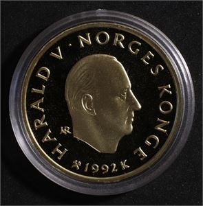 1500 kroner 1992 Norge Proof Gull, Birkebeinere