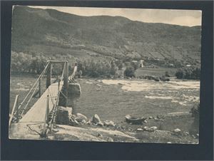 HENGEBRUA 132m lang (B 939 Sverre Lund) stemplet "VALLE 29-6-1959" til Danmark