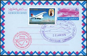 Concorde. Samling med 19 postkort og 70 brev i album.