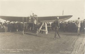 Baron Cederstrøm Flyvning Kristiania Oktober 1910  (Eneret Ericksen & Co A/S) (brukt 1910)