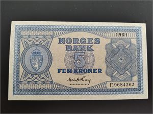 5 kroner 1951 F