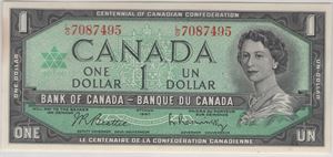 1 dollar 1967 Canada. 66 EPQ. Kv.0