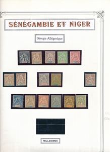 SÈNÈGAMBIA & NIGER x Mi 1-13 komplett serie (€ 300) + noen fra HAUTE-SÈNÈGAL & NIGER