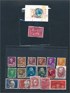 STEMPLER Diverse inkl "SANDVIKEN 3-VI-14" på Nk 115 og lux "KVINLOG 09.05.00" på Nk 1386