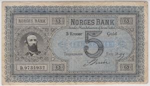 5 kroner 1899 D.9734932. Kv.1/1+