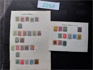 NIGERIA - SOUTHERN NIGERIA o/x ca 40 forskjellige 1901-40 med verdier til 2s6