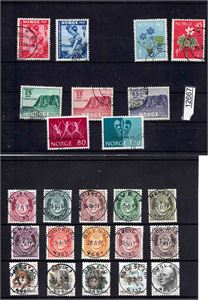 Nk 386-87, 445-47 og 479-80+ o. Pene merker + stempelplansje