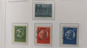 SVERIGE samling 1924-1942 med märken, försändelser, häftesomslag och FDC från perioden. Kongressen