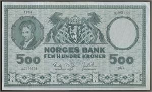 500 Kroner 1964 A Kv 1+*