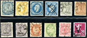 Norgessamling til 1990 i et Leuchtturmalbum.