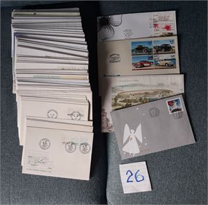 ÅLAND - FDC Drøyt 170 stk 1984-2008. Oppgitt: Komplett med unntak av 1989. Vekt 1 kilo