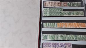 Stort parti stämplade dubbletter äldre-modernt inkl. bland annat flera parkombinationer