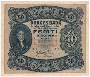 50 kroner 1942 C.6474276. Kv.1
