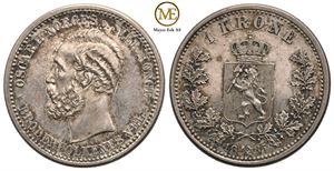 1 krone 1885 Oscar II. Kv.0