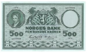 500 kroner 1976 A.6339075. Kv.0