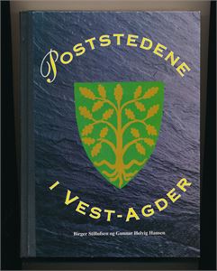 LITTERATUR: Poststedene i Vest-Agder (Stillufsen/Helvig Hansen 1996). Som ny
