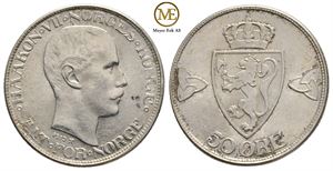 50 øre 1919 Haakon VII. Kv.0