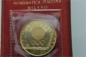 Tokyo OL 1964. Medalje med sertifikat. Kv.0