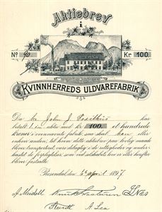 17 ulike Norske aksjebrev fra perioden 1895 til 1937.