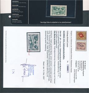 SVEITS x Mi 121, 1914 3Fr med befund Bossert 2007 (€ 800)