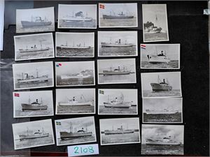 POSTKORT - SKIP 20 ubrukte kort (1 storformat). Flest norske skip, kortene er som nye