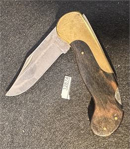 KNIV FRA NEDLAGT IMPORTØR  30 til 50 år gammel, ubrukt. Big Brassy, Olsen kniv - håndlaget i USA med superstål fra Japan