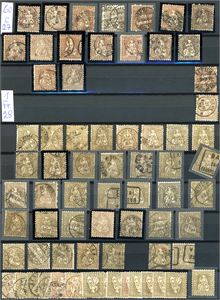 Switzerland. Duplicates of Definitives 1862 to 1920 in a stockbook.