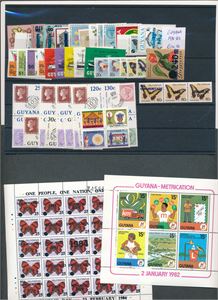 GUYANA xx diverse utgaver 1981-84 (€ 110)