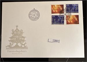 FDC - 4-BLOKK Nk 1316y-17y, jul 1997 med fosfor (Sk 2600). MERK UTROP!!
