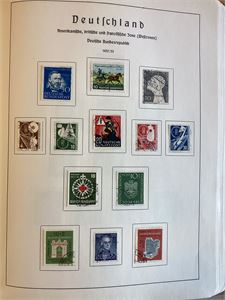 Tysakland , samling Zoner (am. Br og Ru) samt BRD 1949-69 i Leuchtturmalbum stemplet /**