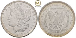 Morgan dollar 1887 MS64. Kv.0