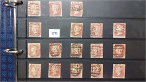 ENGLAND stämplad samling 1840-1935 i tjockt insticksalbum. Mycket Victoria, 1p diverse plåtar och stämplar,