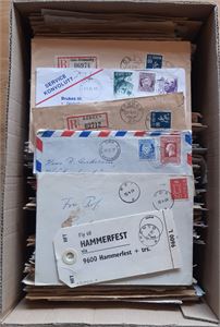Brevlot, Ca 400 norske brev 1900-1990. Rek og banko sett, litt utland sett. Mest ok kvalitet