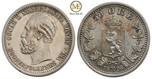 50 øre 1898 Oscar II. Kv.01