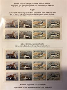 NK 1656 - NK 1997.  Samling Affixing.   Komplett samling med Affixing striper og blokker 2007 - 2018 **.   Svært høy kostpris !