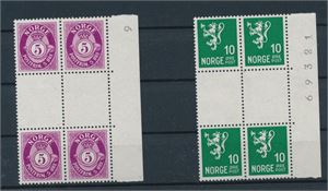 NK 240, 242, gutter pair 4-blokker. Prima postfrisk