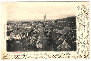 KRISTIANSAND (Conradi). Udelt bakside, postsendt 1904