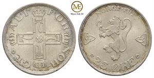 25 øre 1912 Haakon VII. Kv.0