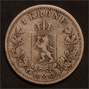 1 krone 1882. Kv.1