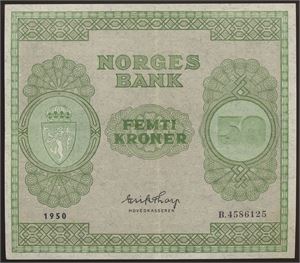 50 Kroner 1950 B Kv 01*