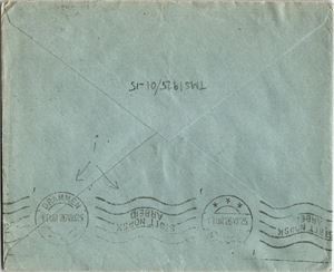 TMS Tms 25/01-15 bv DRAMMEN. Begge datolinjer på hode og en Drammen på hode på bakside av brev. Høyst uvanlig TMS!! Foran stpl. Oslo-Asker 25-VIII-25. Pen brukskvalitet