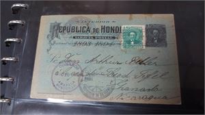 HONDURAS FLYGPOST samling 100-tal försändelser 1920-50-tal. Intressant objekt