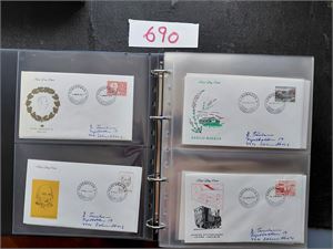 DANMARK-FDC Safe perm med kassett med FDC 1972-75