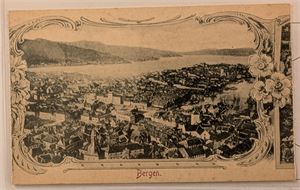 BERGEN, oversiktsbilde, ubrukt.