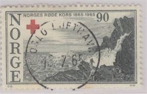 NK 565 LUX Oslo Lufthavn 15.7.65 (I21)  pent og vanskelig merke