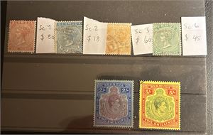 BERMUDA o 4 Victoria og 2 GVI. 2sh uten lim