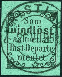 R 2 x vt 1. "Som uindløst", variant utagget, rettvendt fullstemplet "Christiania 26.7.85". Meget gode marger.