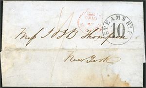 DWI / Puerto Rico. A complete letter from Puerto rico to New York in 1853, sent via St. Thomas and Havana. Some remarks. Ex. P. Wijnats.
