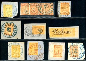 Venezuela. Approx. 180 stamps with many different cancelations on total 18 stockcards.