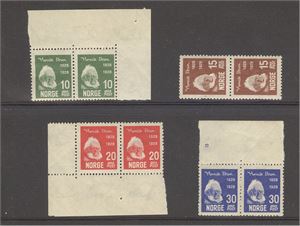 NK 159-162 Ibsen serie i par    ett merke ** ett merke med svak hensel i hvert par Prima tg.  (900+)